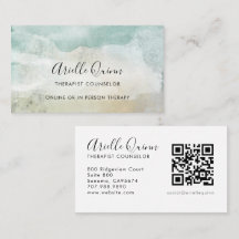 Therapeutisch Counselor Serene Watercolor QR Code