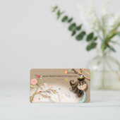 Therapeutisch Linnen Papier Visitekaartje (Staand voorkant)