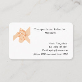 Therapeutische en ontspanningsmassages visitekaart visitekaartje