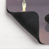 Therapeutische Zen Stenen,Gouden Boom Silhouet Muismat (Hoek)