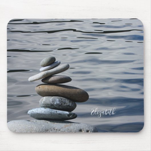 Therapeutische Zen Stenen, Zee Muismat (Voorkant)