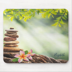 Therapeutische Zenstenen,Bloemen,Landschap Muismat