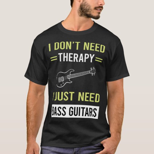 Therapie basgitarist t-shirt (Voorkant)