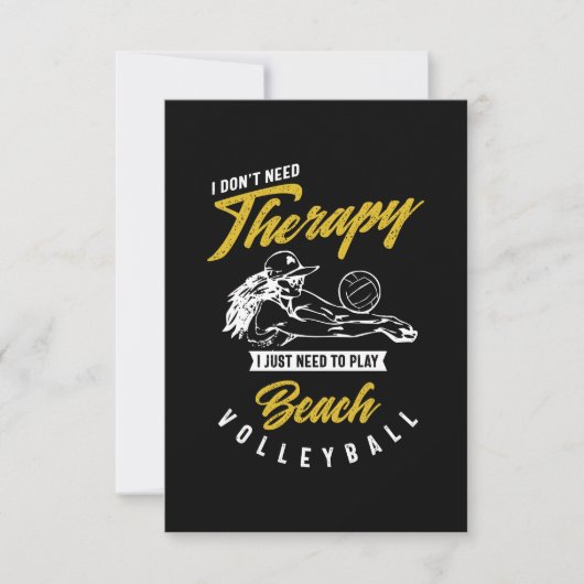 Therapie - Beach Volleyball RSVP Kaartje (Voorkant)