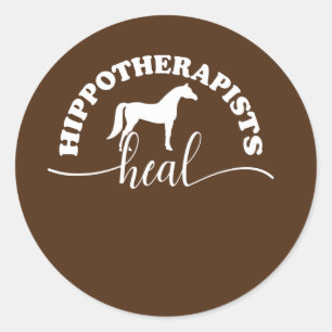 Therapie bij paardenpesttherapie ronde sticker