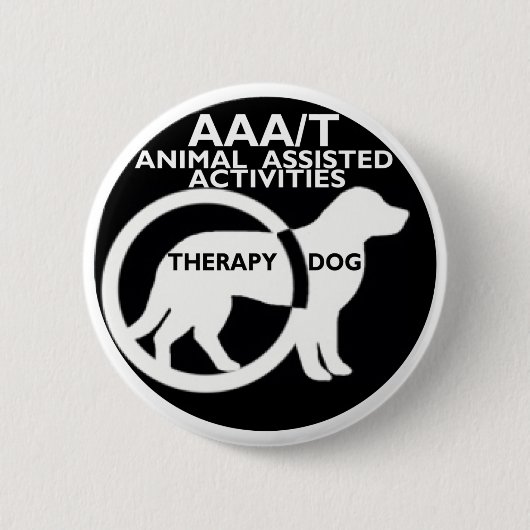 THERAPIE DOG DIERLIJKE BIJSTAND RONDE BUTTON 5,7 CM (Voorkant)