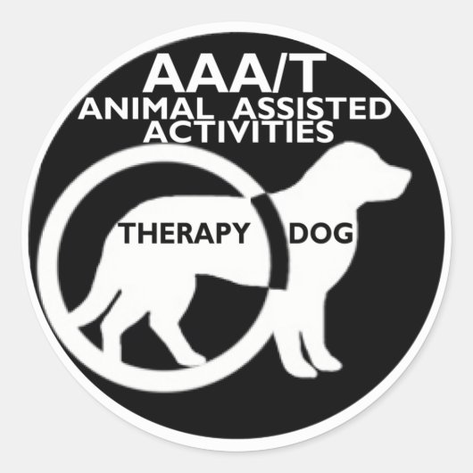 THERAPIE DOG DIERLIJKE BIJSTAND RONDE STICKER (Voorkant)