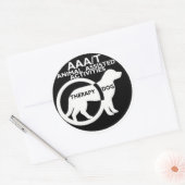THERAPIE DOG DIERLIJKE BIJSTAND RONDE STICKER (Envelop)