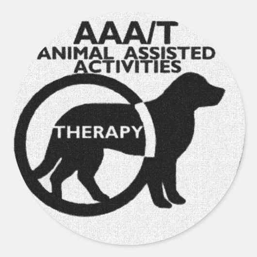 THERAPIE DOG DIERLIJKE BIJSTAND RONDE STICKER (Voorkant)