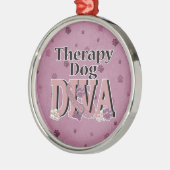 Therapie Dog DIVA Metalen Ornament (Links)