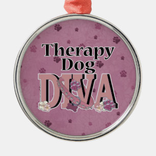 Therapie Dog DIVA Metalen Ornament