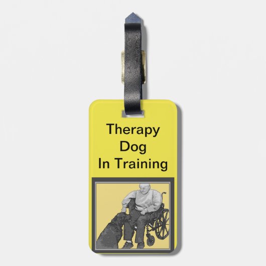 Therapie Dog in training Label Bagagelabel (Achterkant verticaal)