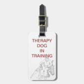 Therapie Dog in training label Bagagelabel (Voorkant verticaal)