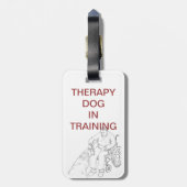 Therapie Dog in training label Bagagelabel (Achterkant verticaal)