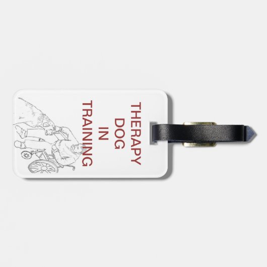 Therapie Dog in training label Bagagelabel (Achterkant horizontaal)
