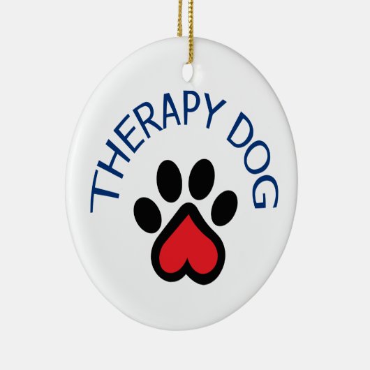 Therapie Dog Keramisch Ornament (Rechts)