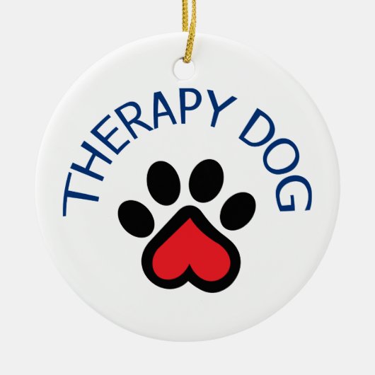 Therapie Dog Keramisch Ornament (Voorkant)