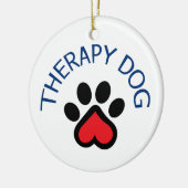Therapie Dog Keramisch Ornament (Links)