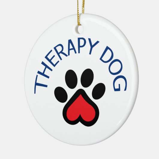 Therapie Dog Keramisch Ornament (Links)