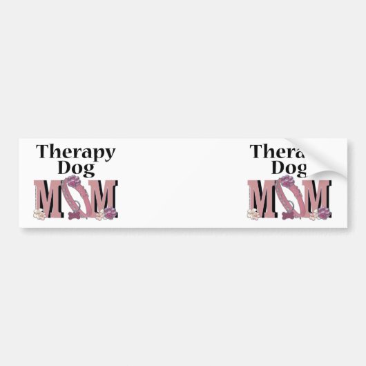 Therapie Dog MOM Bumpersticker (Voorkant)