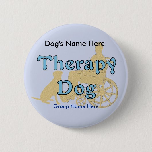 Therapie Dog Ronde Button 5,7 Cm (Voorkant)