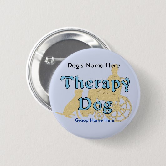 Therapie Dog Ronde Button 5,7 Cm (Voorkant /achterkant)