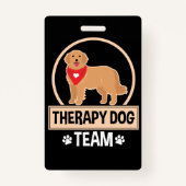 Therapie Dog Team Badge (Achterkant)