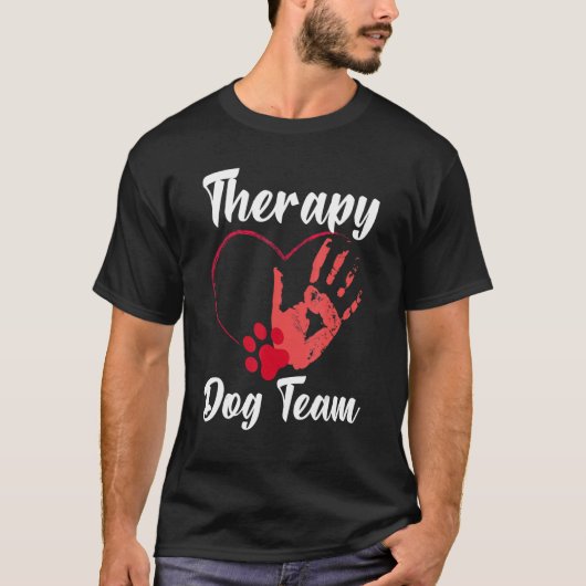 Therapie Dog Team Group Dog Handler for Animal Ass T-shirt (Voorkant)