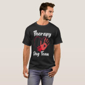 Therapie Dog Team Group Dog Handler for Animal Ass T-shirt (Voorkant volledig)