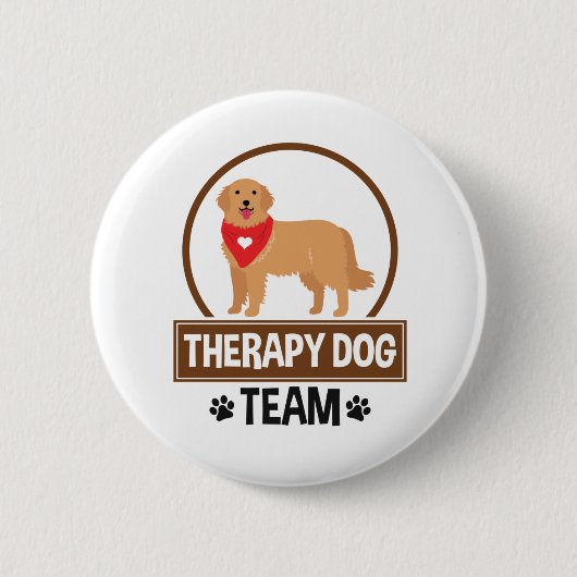 Therapie Dog Team Ronde Button 5,7 Cm (Voorkant)