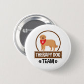 Therapie Dog Team Ronde Button 5,7 Cm (Voorkant /achterkant)
