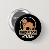 Therapie Dog Team Ronde Button 5,7 Cm (Voorkant /achterkant)