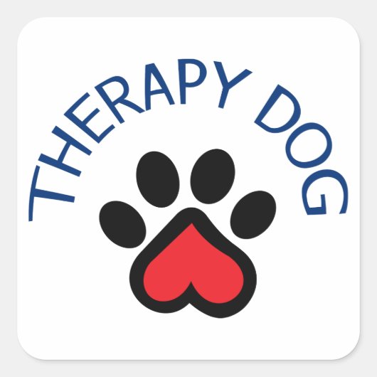 Therapie Dog Vierkante Sticker (Voorkant)