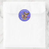 Therapie Dog Visit Ronde Sticker (Tas)
