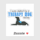 Therapie Dog Visit Silhouette Sticker (Vel)