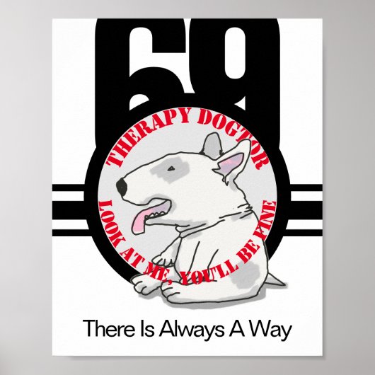 Therapie Dogtor Doodle Art Poster (Voorkant)