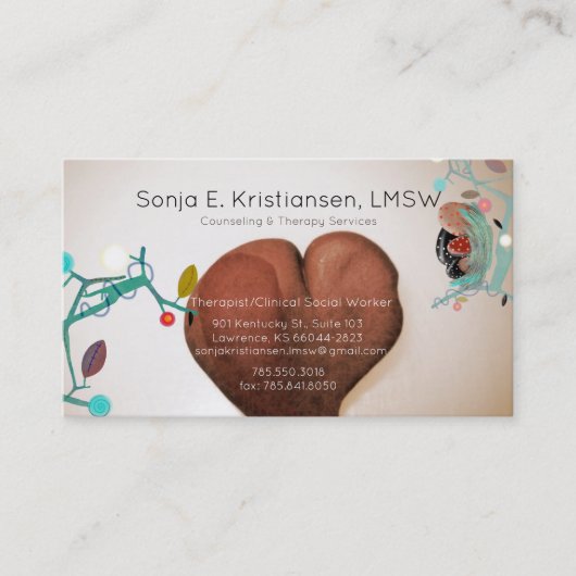 Therapie- en adviesdiensten afsprakenkaartje (Voorkant)