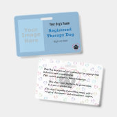 Therapie Hond ID met Logo Badge (Voor- en achterkant)