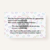 Therapie Hond ID met Logo Badge (Achterkant)