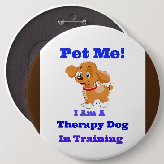 Therapie hond in training Button (Voorkant /achterkant)