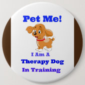 Therapie hond in training Button (Voorkant)