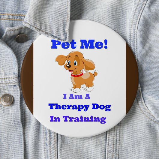 Therapie hond in training Button (In situ)
