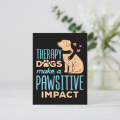 Therapie Honden maken een positief effect Briefkaart (Staand voorkant)