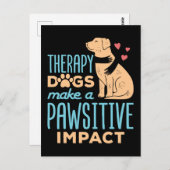 Therapie Honden maken een positief effect Briefkaart (Voorkant / Achterkant)