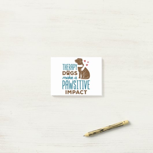 Therapie Honden maken een positief effect Post-it® Notes (Op bureau)