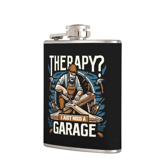 Therapie? Ik heb alleen een garage nodig Heupfles (Links)