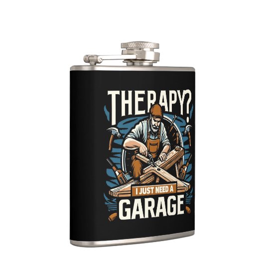 Therapie? Ik heb alleen een garage nodig Heupfles (Rechts)