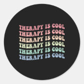 Therapie is arbeidstherapie ronde sticker (Voorkant)