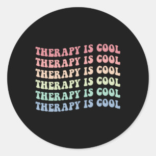 Therapie is arbeidstherapie ronde sticker
