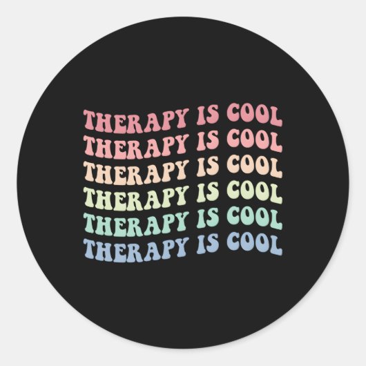 Therapie is arbeidstherapie ronde sticker (Voorkant)